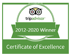 Trip Advisor award winner Certificate of Excellence since 2012